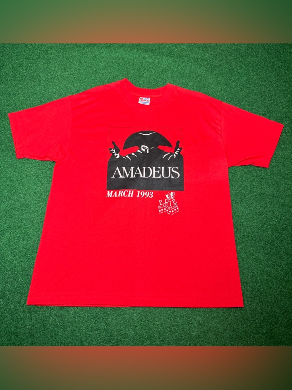 Amadeus Play Drama Peter Shaffer Vintage 90s Erie Playhouse XL T Shirt New